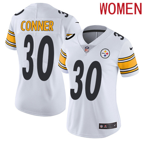 2019 Women Pittsburgh Steelers 30 Conner white Nike Vapor Untouchable Limited NFL Jersey